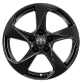Černý automobilový disk z lehkých slitin